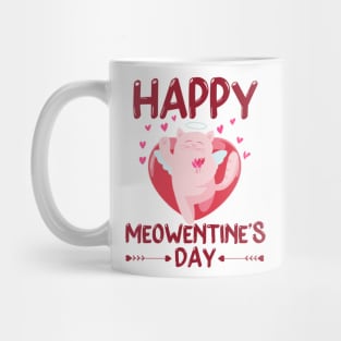 Valentines Day Happy Meowentine's Day Cat Lover Mug